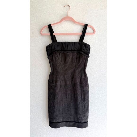 Guess Dresses & Skirts - Vintage 90s Guess Jeans Dragon Jacquard Corset Satin & Velvet Dress in Black XS